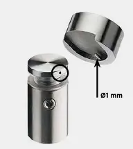 Accessoire pour le serrage des entretoises avec tête plate et trou 2 mm, B18   Inox (CNC)