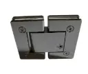 Charnière hydraulique Verre/Verre rabattable en Inox verre 10-12mm poli miroir