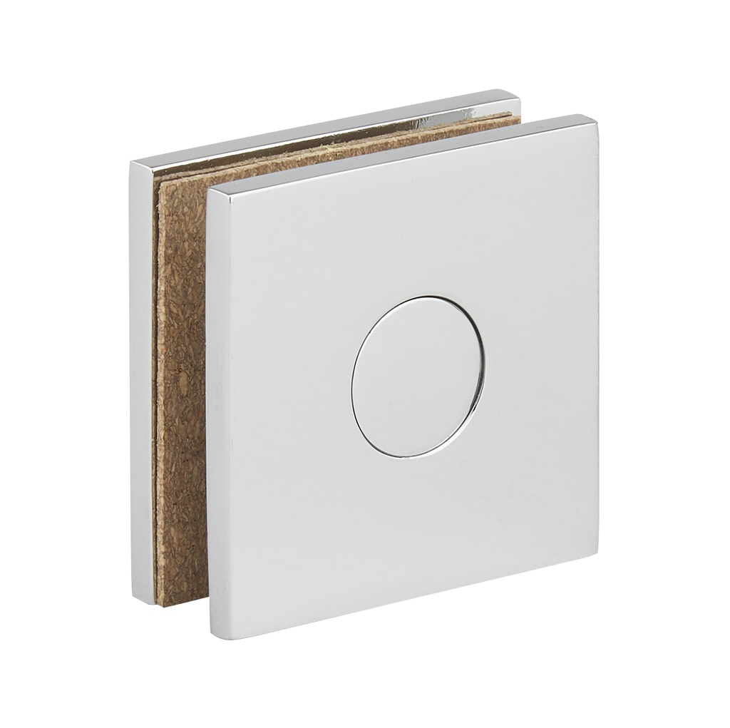 1 pièce de liaison de 2 volumes fixes 45x45mm - Chromé brillant