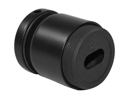 [GH050/9005] Point de fixation ø50/30-40mm avec réglage M10, AISI 304, RAL 9005 full black