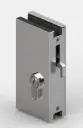 SERRURE POUR VERRE - SANS CYLINDRE   NOIR PROFOND MAT 