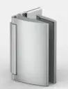 PENTURE DE PORTE,VERRE-MUR 90° ,   CHROME MAT 