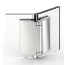 PENTURE DE PORTE,VERRE-VERRE 135°M. FER   CHROME MAT 