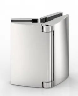 PENTURE DE PORTE,VERRE-VERRE 135°   CHROME MAT 