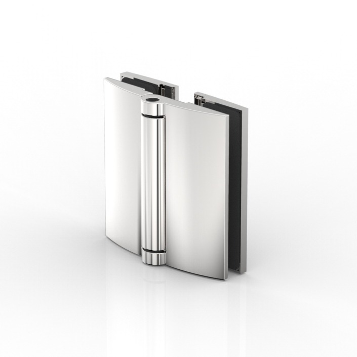 PENTURE VERRE-VERRE 180° EXTÉRIEUR   CHROME BRILLANT 