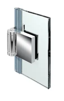 PENTURE VERRE-MUR 90° 1 RESSORT   CHROME BRILLANT 