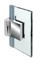 PENTURE VERRE-MUR 90° 1 RESSORT   CHROME BRILLANT 