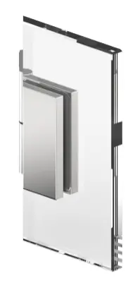 ANGLE VERRE-MUR 135° (VARIABLE)   CHROME BRILLANT 