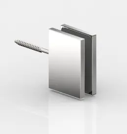 CONNECTEUR VERRE-MUR, EXEMPT BRIDE   CHROME BRILLANT 