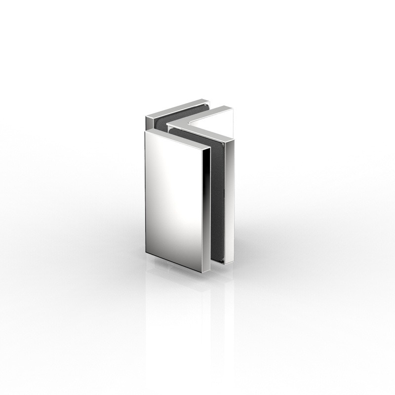 WINKELVERBINDER GLAS-GLAS 90°, FLAMEA+   NOIR PROFOND MAT 