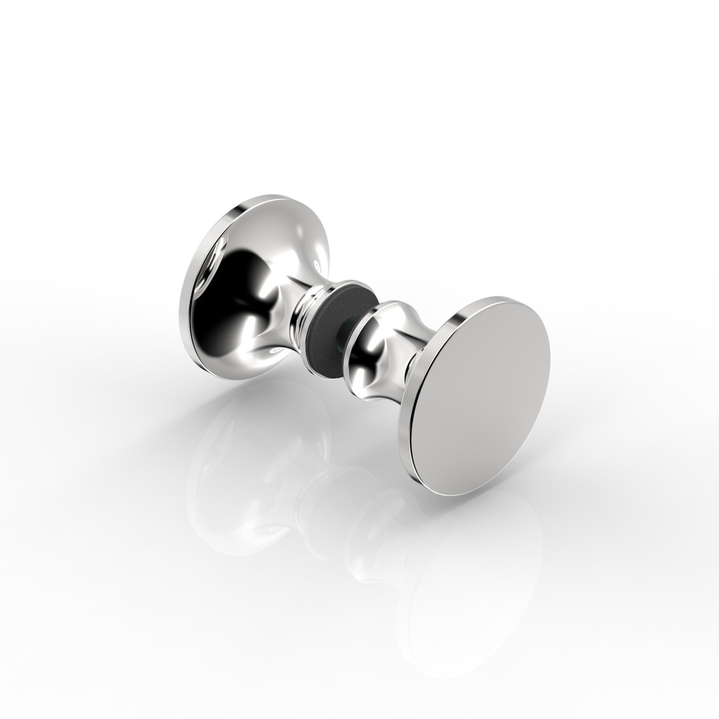 BOUTON DOUBLE,   INOX BROSSÉ
