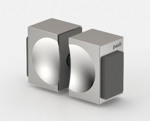 POIGNEE DOUBLE,46X28X30MM,2x BUTTEE   CHROME MAT 