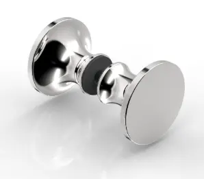 POIGNEE DOUBLE,46X28X30MM,2x BUTTEE   CHROME MAT 