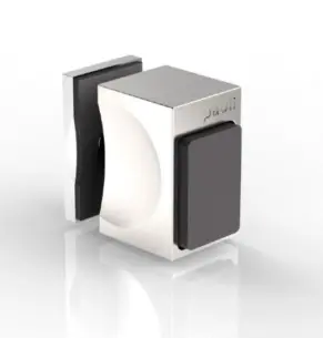 TIRANT DE PORTE SIMPLE AVEC BUTOIR   CHROME BRILLANT 