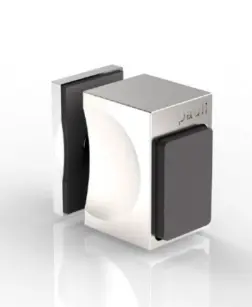 TIRANT DE PORTE SIMPLE AVEC BUTOIR   INOX BROSSÉ