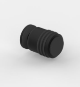 POIGNEE SIMPLE Ø30MM, BUTTEE   NOIR PROFOND MAT 