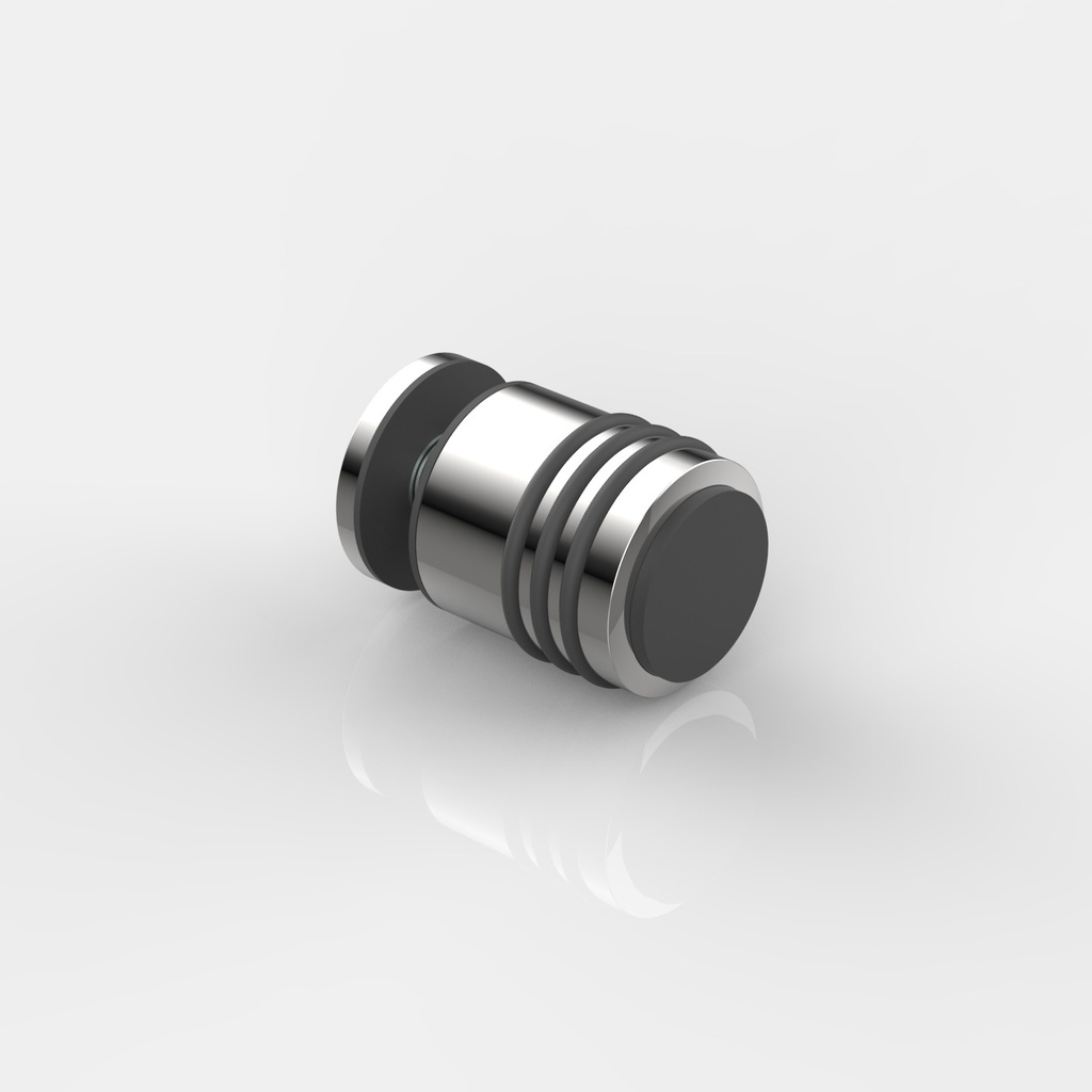 BOUTON SIMPLE AVEC PROTECTION,C BRILLANT   CHROME BRILLANT 