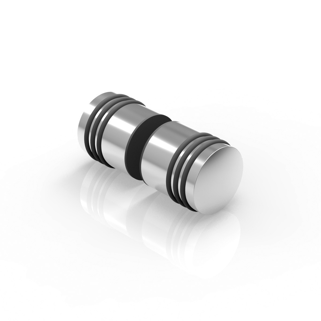 BOUTON DOUBLE, Ø30X32MM   NOIR MAT 