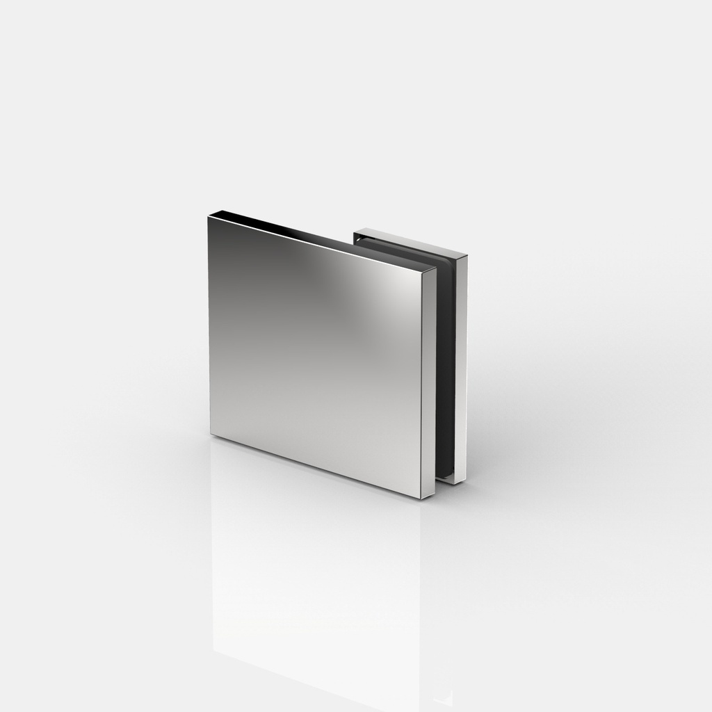 CONNECTEUR  VER-MUR 180°,PONTERE+   INOX BROSSÉ