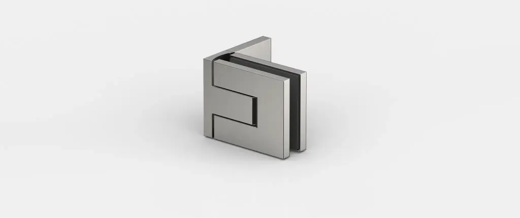 PENTURE BATTANTE VERRE.-MUR 90° FLAMEA PRO MINI   INOX BROSSÉ