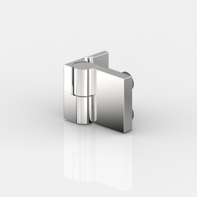 PENTURE DE PORTE,V-M,90° EXTERIEURE,AFFLEURANTE   CHROME MAT 