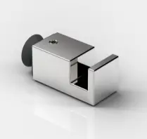 [8376ZN5-FO] PORTE SERVIETTE,  AFFLEURANT, FIXATION SUR VERRE, HAUT   CHROME BRILLANT 