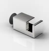 [8376ZN5-FU] PORTE SERVIETTE,  AFFLEURANT, FIXATION SUR VERRE, BAS   CHROME BRILLANT 