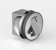 BOUTON CARRÉ AFFLEURÉ, CLAPET DE TIRAGE   INOX BROSSÉ