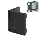 PENTURE BATTANTE VERRE-MUR 90°,   NOIR PROFOND MAT 