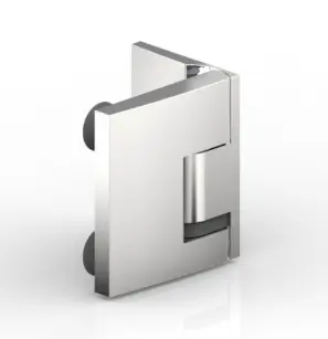 PENTURE BATTANTE VERRE-MUR 90°,   INOX BROSSÉ