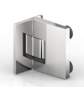 PENTURE BATTANTE VERRE-MUR 90°,   CHROME BRILLANT 