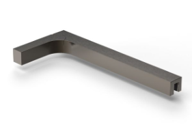 EQUERRE DE STABILISATION +/-2°, VERSION GAUCHE   MÉTAL GRAPHITE BROSSÉ