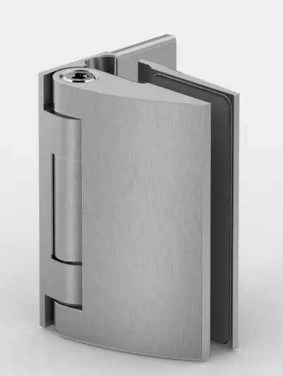 PENTURE DE PORTE,VERRE-MUR.,2F   INOX BROSSÉ