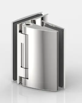 PENTURE DE PORTE,VERRE-VERRE.,4F   CHROME BRILLANT 