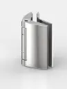 PENTURE DE PORTE,VERRE-VERRE 135°.,4F   CHROME BRILLANT 