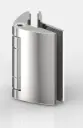 PENTURE DE PORTE,VERRE-VERRE 135°.,2F   CHROME BRILLANT 