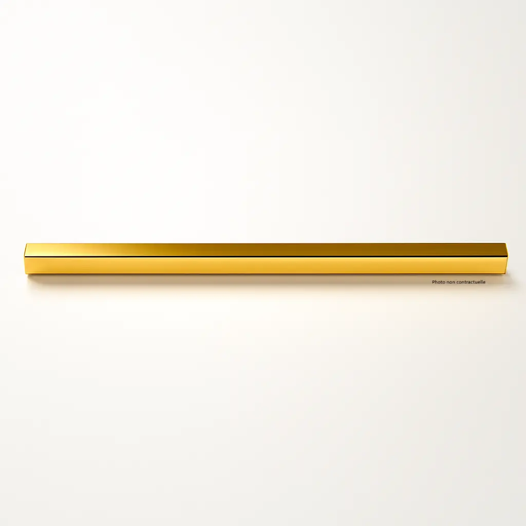 TUBE CARRÉ DORÉ , 15X15X500MM   