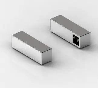 CONNECTEURS D+G POUR PORTE SERVIETTE  CARRE   CHROME BRILLANT 