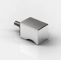 POIGNEE POUR PORTE SERVIETTE PORTE SERVIETTE,  CARRE   CHROME BRILLANT 