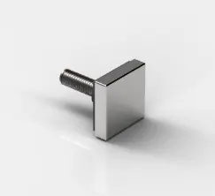 FIXATION EN SAILLIE POUR PORTE SERVIETTE CARREE   INOX BROSSÉ