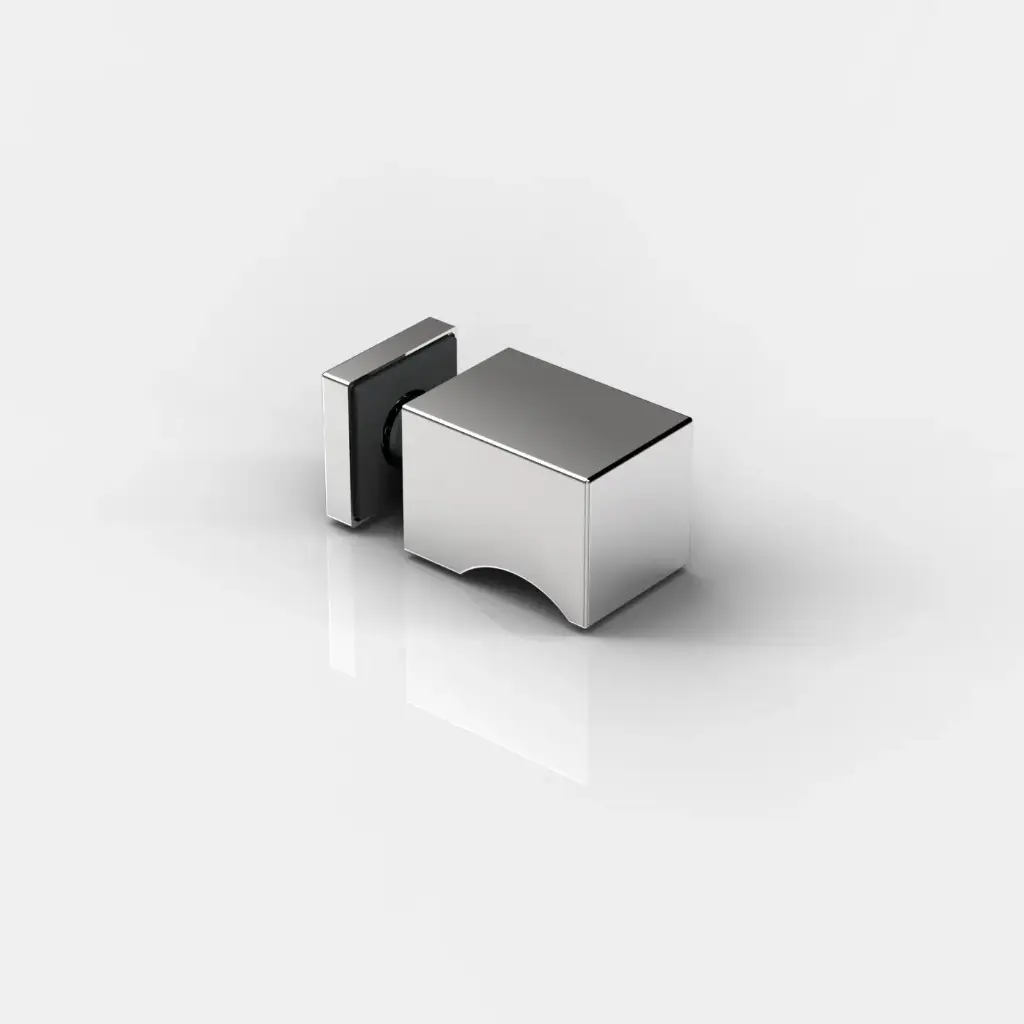 POIGNEE, 22X22MM, SIMPLE   NOIR PROFOND MAT 