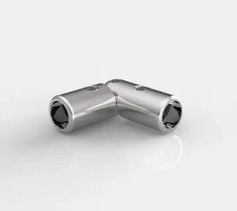 PIÈCE D'ANGLE BARRE DE STABILISATION Ø16MM   CHROME BRILLANT 