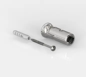 FIX.MURALE P.BARRE DE STABILISATION Ø16MM,AJUPCE.   CHROME BRILLANT 