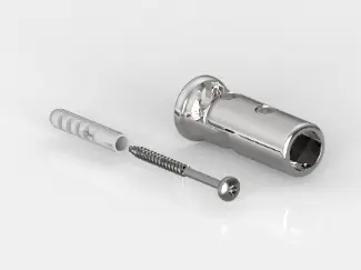 FIX.MURALE P.BARRE DE STABILISATION Ø16MM,AJUPCE.   INOX BROSSÉ