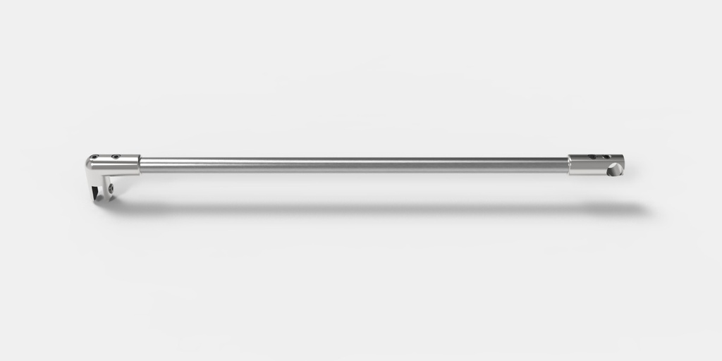 BARRE STABILISATION Ø 16 VERRE-CONNECTEUR EN T LG   CHROME BRILLANT 