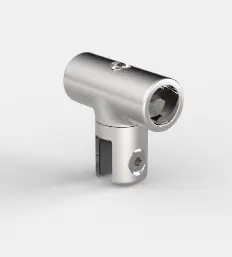 RACCORD EN T,     CHROME BRILLANT 