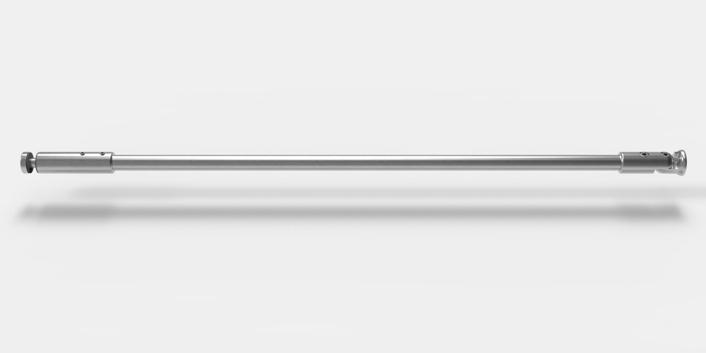 BARRE STABILISATION Ø 16 VERRE (FRONT) LG 1500 MM   CHROME BRILLANT 