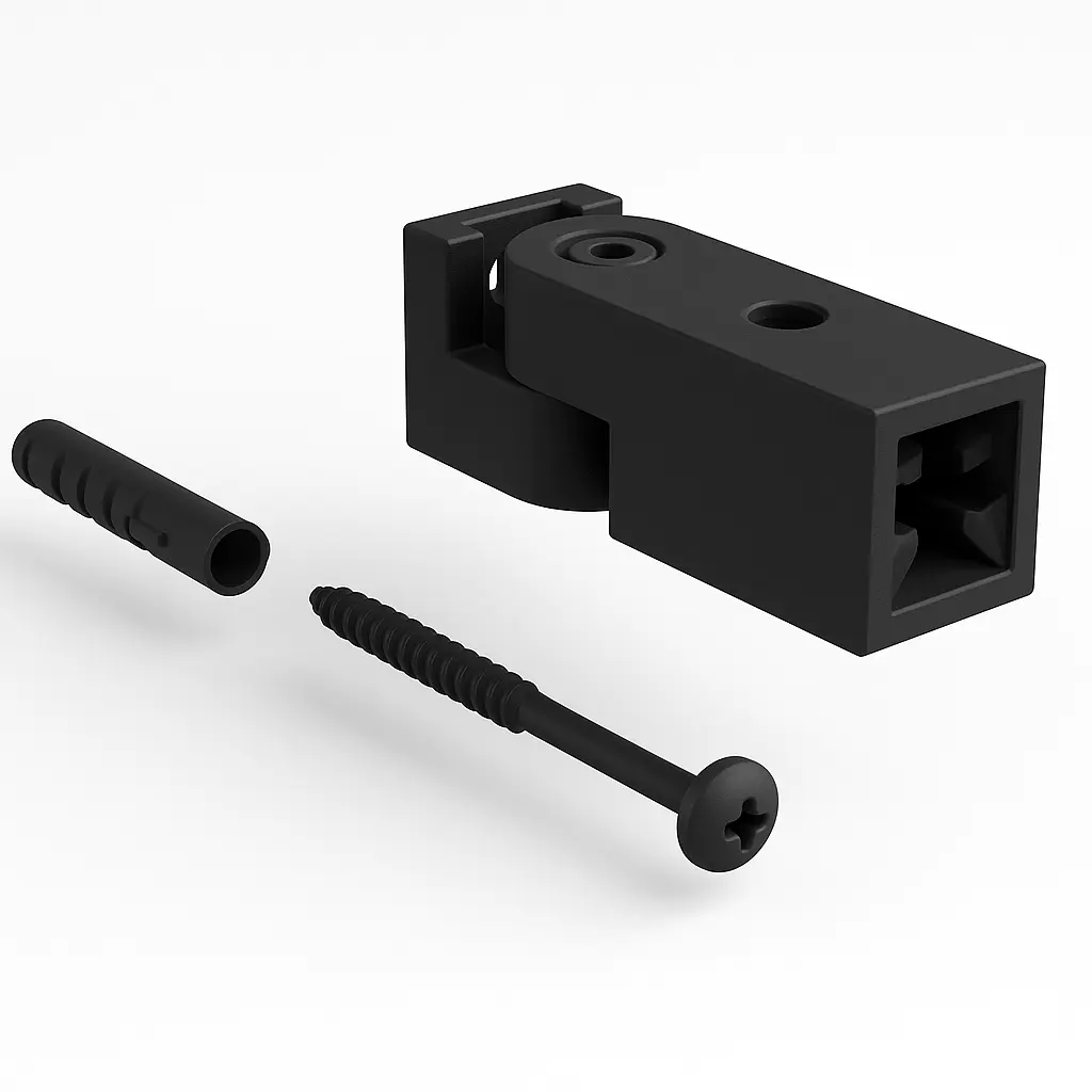 ADAPTATEUR MURAL P.BARRE STABILISATRICE   NOIR PROFOND MAT 