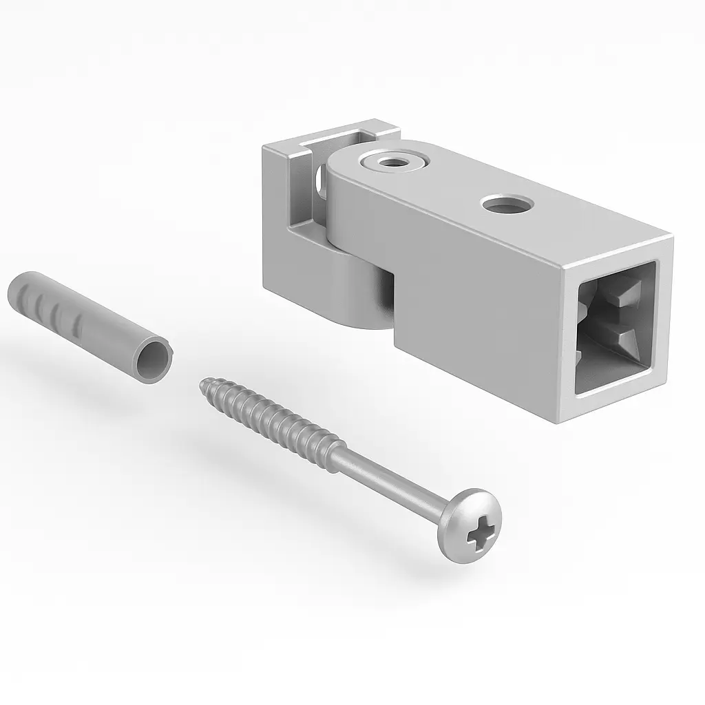 ADAPTATEUR MURAL P.BARRE STABILISATRICE   CHROME MAT 