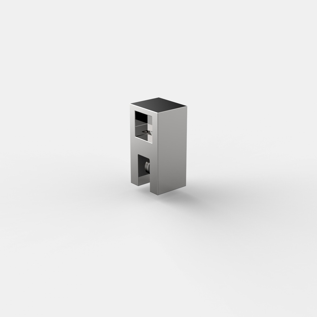 CAVALIER POUR BARRE STABILISATRICE CARRE 15 X 15   INOX BROSSÉ